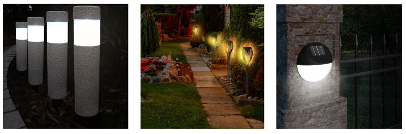 LED solární svítidla do zahrady