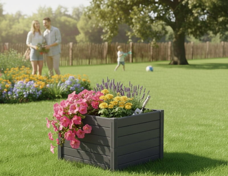 Vyvýšený záhon čtverec BASE PLANT