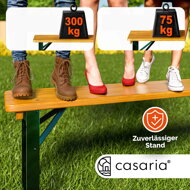 Pivní set KLASIK, 170cm, přírodní hnědá