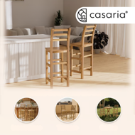 Barové židle OSLO s opěradly, 2ks, 40x36x110cm, přírodní hnědá