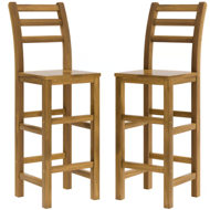 Barové židle OSLO s opěradly, 2ks, 40x36x110cm, přírodní hnědá