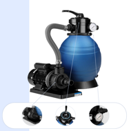 Písková filtrace k bazénu AQUA, 10200 l/h, modrá