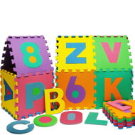 Pěnová podložka pro děti PUZZLE, 86 dílů, vícebarevná