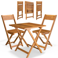 Balkónový set VITEK, 1+2, přírodní hnědá