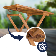 Balkónový set VITEK, 1+2, přírodní hnědá