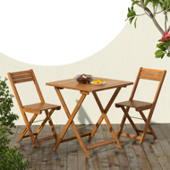 Balkónový set VITEK, 1+2, přírodní hnědá