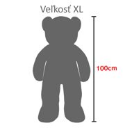 Velký plyšový medvěd BENY, 100cm, hnědá
