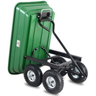 Zelený vozík s funkcí naklápění 103,5 x 51 x 92,5 cm