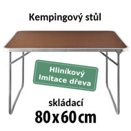 Kempingový stůl hliníkový