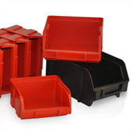 Závěsný organizér do dílny ORDER, 30 boxů, 64x2x38cm, červená/černá