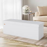 Taburet s úložným prostorem BELLA, 115x38x38cm, bílá