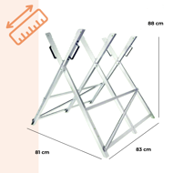 Koza na řezání dřeva ALBERT, 83 x 81 x 88 cm, stříbrná
