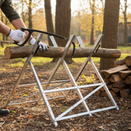 Koza na řezání dřeva ALBERT, 83 x 81 x 88 cm, stříbrná