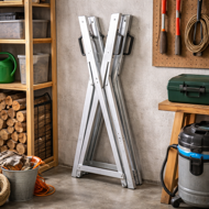 Koza na řezání dřeva ALBERT, 83 x 81 x 88 cm, stříbrná