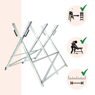 Koza na řezání dřeva ALBERT, 83 x 81 x 88 cm, stříbrná