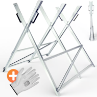 Koza na řezání dřeva ALBERT, 83 x 81 x 88 cm, stříbrná