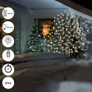 Svítící strom TŘEŠEŇ do interiéru i exteriéru, 180cm, teplá bílá