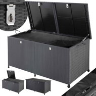 Polyratanový úložný box RICCO, 122x56 61cm, černá