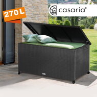 Polyratanový úložný box RICCO, 122x56 61cm, černá
