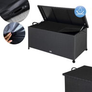 Polyratanový úložný box RICCO, 122x56 61cm, černá