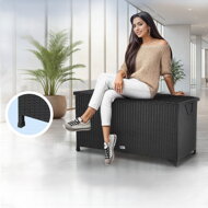 Polyratanový úložný box RICCO, 122x56 61cm, černá
