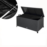 Polyratanový úložný box RICCO, 122x56 61cm, černá