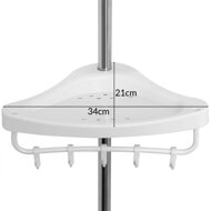 Teleskopický regál do sprchy DELMO, 92-306 cm, bílá