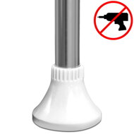 Teleskopický regál do sprchy DELMO, 92-306 cm, bílá