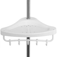Teleskopický regál do sprchy DELMO, 92-306 cm, bílá