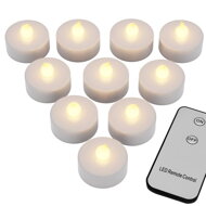LED čajové svíčky 10 ks teplá bílá, dálkové ovládání