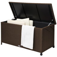 Polyratanový úložný box RICCO, 122x56 61cm, hnědá