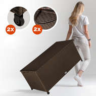Polyratanový úložný box RICCO, 122x56 61cm, hnědá