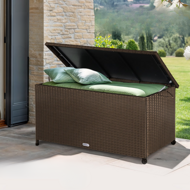 Polyratanový úložný box RICCO, 122x56 61cm, hnědá