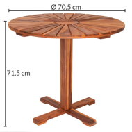 stůl, kulatý stůl, stůl do zahrady, dřevěný stůl,