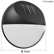 LED solární nástěnné svítidlo rozměry