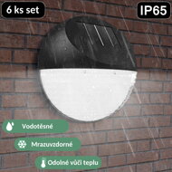 LED solární nástěnné svítidlo do zahrady odolné