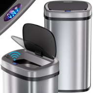 Senzorový odpadkový koš DEUS, 58 litrů, stříbrná