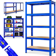 Regál s vysokou nosností HEAVY, max. 875kg, 90x40x180cm, modrá