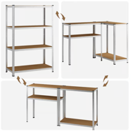 Regál s vysokou nosností HEAVY, max. 700 kg, 160x90x40 cm, stříbrná