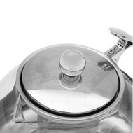 Čajník se sítkem TEA 1,2L, průsvitná, stříbrná