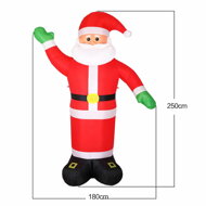 Nafukovací Děda Mráz osvětlený, 250 cm, červená