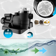 Písková filtrace k bazénu AQUA s předfiltrem, 13 200 l/h, modrá