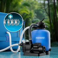 Písková filtrace k bazénu AQUA s předfiltrem, 13 200 l/h, modrá