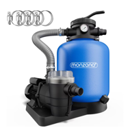 Písková filtrace k bazénu AQUA s předfiltrem, 13 200 l/h, modrá