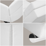 Lenoška LONDON, 186×55×89cm, bílá