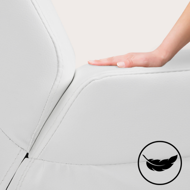 Lenoška LONDON, 186×55×89cm, bílá