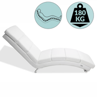 Lenoška LONDON, 186×55×89cm, bílá