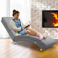 Lenoška LONDON, 186×55×89cm, šedá