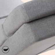 Lenoška LONDON, 186×55×89cm, šedá