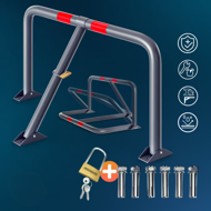 Parkovací zábrana ANTONIA, 80x47x44cm, šedá